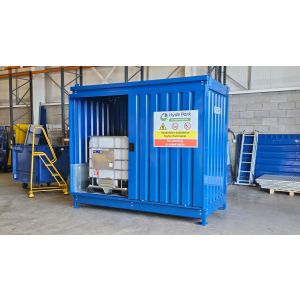 Steel Secure Drum Storage Unit for 8 Drums (Sliding Door)