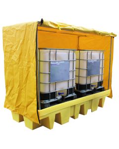 Doulbe IBC Spill Pallet With All Weather Cover