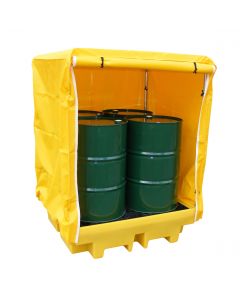 Bunded Spill Pallet For 4 x 205L Drums With All Weather Cover