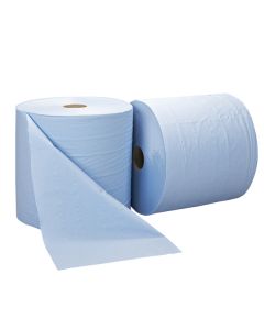 2 Ply Jumbo Blue Roll Twin Pack
