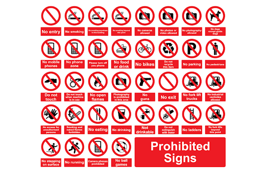 red danger signs